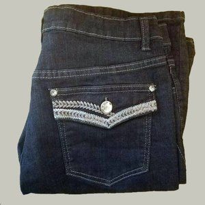 PBX Basics Womens Jeans Dark Wash Bootcut